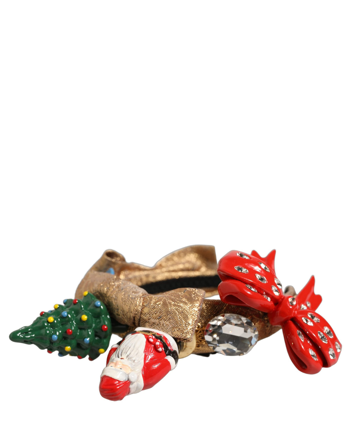 Dolce & Gabbana Nylon Polyester & Acetate Headband - Gold Multicolor