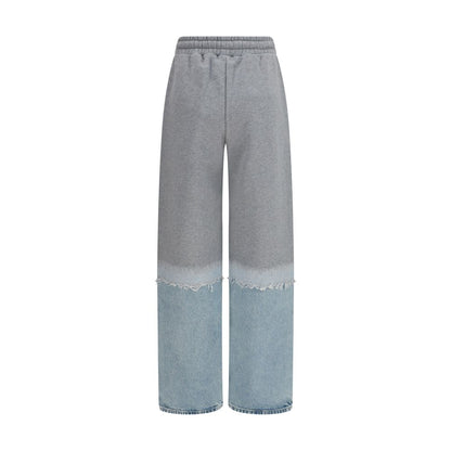 Sweatpants by Haikure for women in denim cotton multicolor features an versatile silhouette, integrating performance-ready with a versatile regular-fit & wide, long, and .