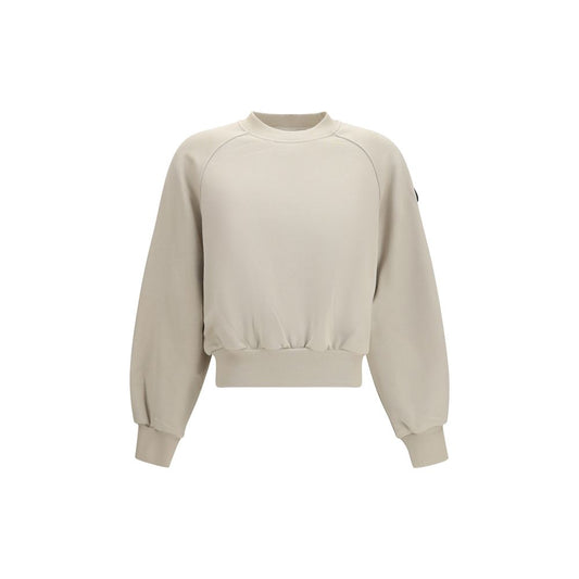 Sweatshirt by Moose Knuckles for women in cotton polyester beige features an provocated silhouette, detailed with a provocated and a refined crew neckline for a sophisticated aesthetic.