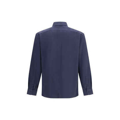 Dress Shirt by Brunello Cucinelli for men in lyocell & cotton blue & patterned presents a discerning silhouette, showcasing a sophisticated and for a truly discerning finish.