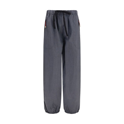 Casual Pants by Prada for women in merino wool & mohair gray features an sartorial relaxed-fit, regular-fit & wide and long with a cut for a sartorial finish.