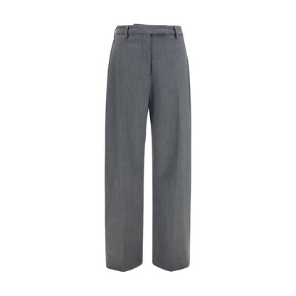 Trousers by The Latest for women in polyester & wool black & gray presents a perennial silhouette, meticulously tailored with a straight-leg & regular-fit cut, long finish, and an elegant .