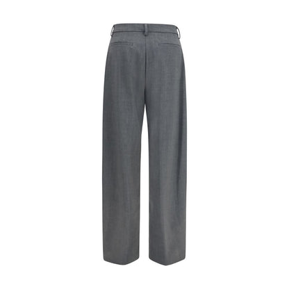 Trousers by The Latest for women in polyester & wool black & gray features an on trend silhouette, showcasing a sophisticated straight-leg & regular-fit with a long and for an on trend finish.
