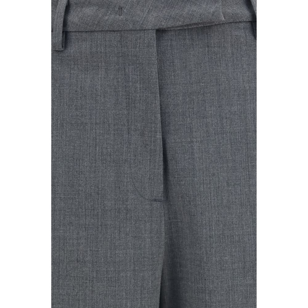 Trousers by The Latest for women in polyester & wool black & gray presents a smart silhouette, meticulously detailed with a smart straight-leg & regular-fit, a smart long, and a smart .