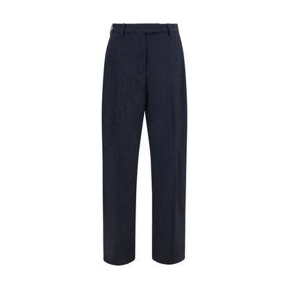 Trousers by The Latest for women in polyester & wool black & blue features a tailored silhouette with a tailored straight-leg & regular-fit, defined by its long and a sophisticated .