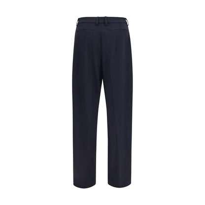 Trousers by The Latest for women in polyester & wool black & blue features a tailored silhouette with a tailored straight-leg & regular-fit, defined by its long and a sophisticated .