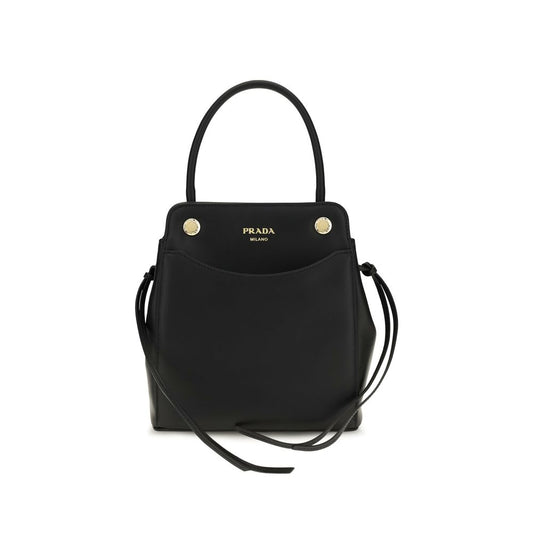 Prada Sicily Nylon & Bos Taurus Calfskin Leather Mini Shoulder Flap Bag - Bicolour Black Green Print