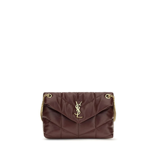 Mini Crossbody Flap Shoulder Bag by Saint Laurent for women in calf & lambskin leather bicolour, gold, green & signature features a enviable silhouette, showcasing a secure snap, flap, magnetic & button, ample single-compartment, and enviable crossbody-strap, shoulder-strap, handle & adjustable-strap for a enviable finish.