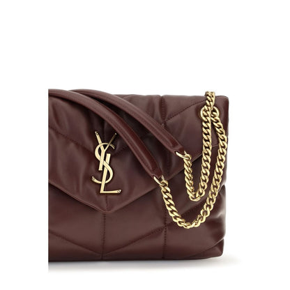 Mini Crossbody Flap Shoulder Bag by Saint Laurent for women in calf & lambskin leather bicolour, gold, green & signature features an effortlessly chic silhouette with a secure snap, flap, magnetic & button, ample single-compartment, and versatile crossbody-strap, shoulder-strap, handle & adjustable-strap for effortlessly chic everyday luxury.