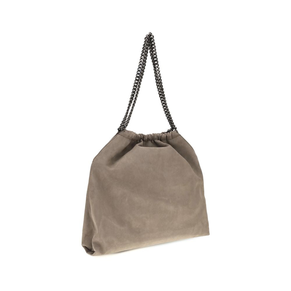 Mini Shoulder Flap Bag by Stella McCartney for women in polyester & calf leather bicolour, beige, green & silver presents a versatile silhouette, showcasing a secure snap, flap & magnetic and versatile with versatile shoulder-strap, adjustable-strap & handle for a sophisticated look.