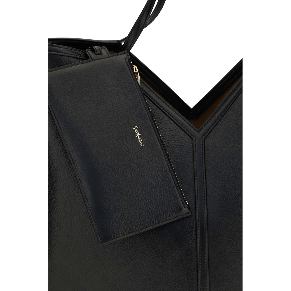 Large Crossbody Messenger Shoulder Bag by Saint Laurent for men in bos taurus calfskin leather bicolour, black, green & signature features an effortlessly chic silhouette with a secure snap, flap, zipper & hook, ample , and versatile crossbody-strap, shoulder-strap, adjustable-strap & handle for effortlessly chic everyday luxury.