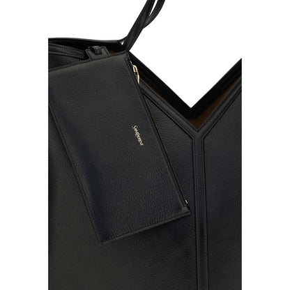 Large Crossbody Messenger Shoulder Bag by Saint Laurent for men in bos taurus calfskin leather bicolour, black, green & signature features an effortlessly chic silhouette with a secure snap, flap, zipper & hook, ample , and versatile crossbody-strap, shoulder-strap, adjustable-strap & handle for effortlessly chic everyday luxury.