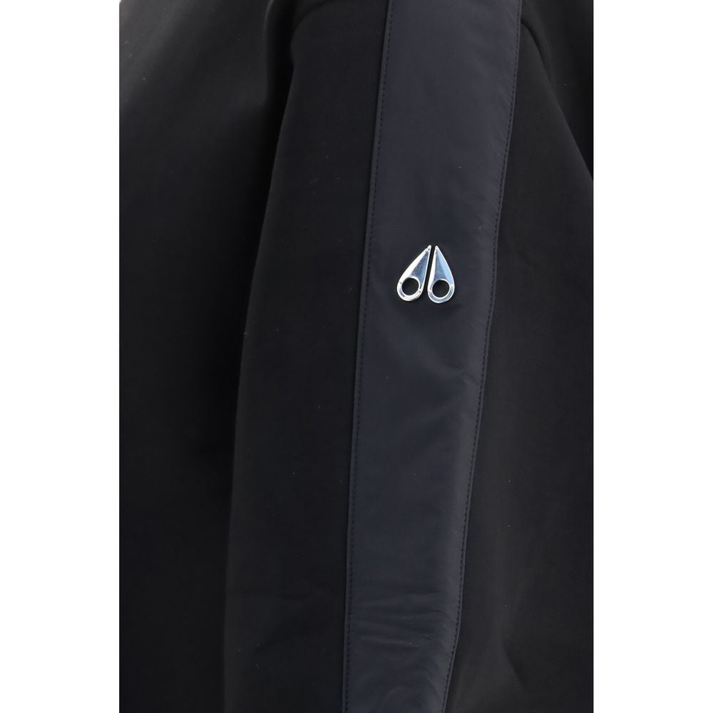 Sweatshirt by Moose Knuckles for women in stretch polyester cotton black showcases a slouchy chic silhouette, artfully detailed with a slouchy chic and for a slouchy chic finish.