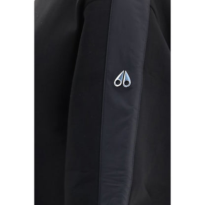 Sweatshirt by Moose Knuckles for women in stretch polyester cotton black showcases a slouchy chic silhouette, artfully detailed with a slouchy chic and for a slouchy chic finish.