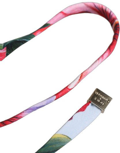 Dolce & Gabbana Multicolor Floral Triangle Beachwear Bikini Top