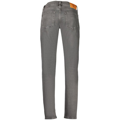 Jeans by Calvin Klein for men in stretch denim cotton black features a refined silhouette with a refined tapered-leg, defined by a and a refined long for a refined finish.