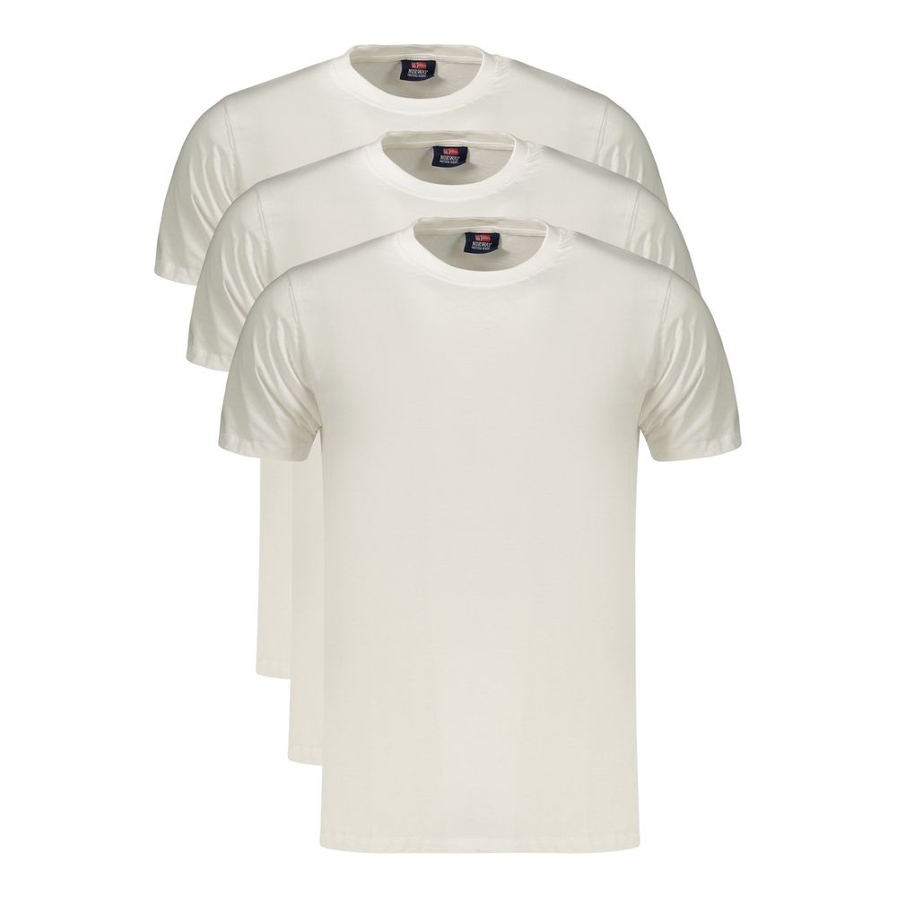 T-Shirt by Norway 1963 for men in cotton white showcases a fashionable silhouette, elegantly detailed with a fashionable and crew neckline for a sophisticated, high-fashion look.