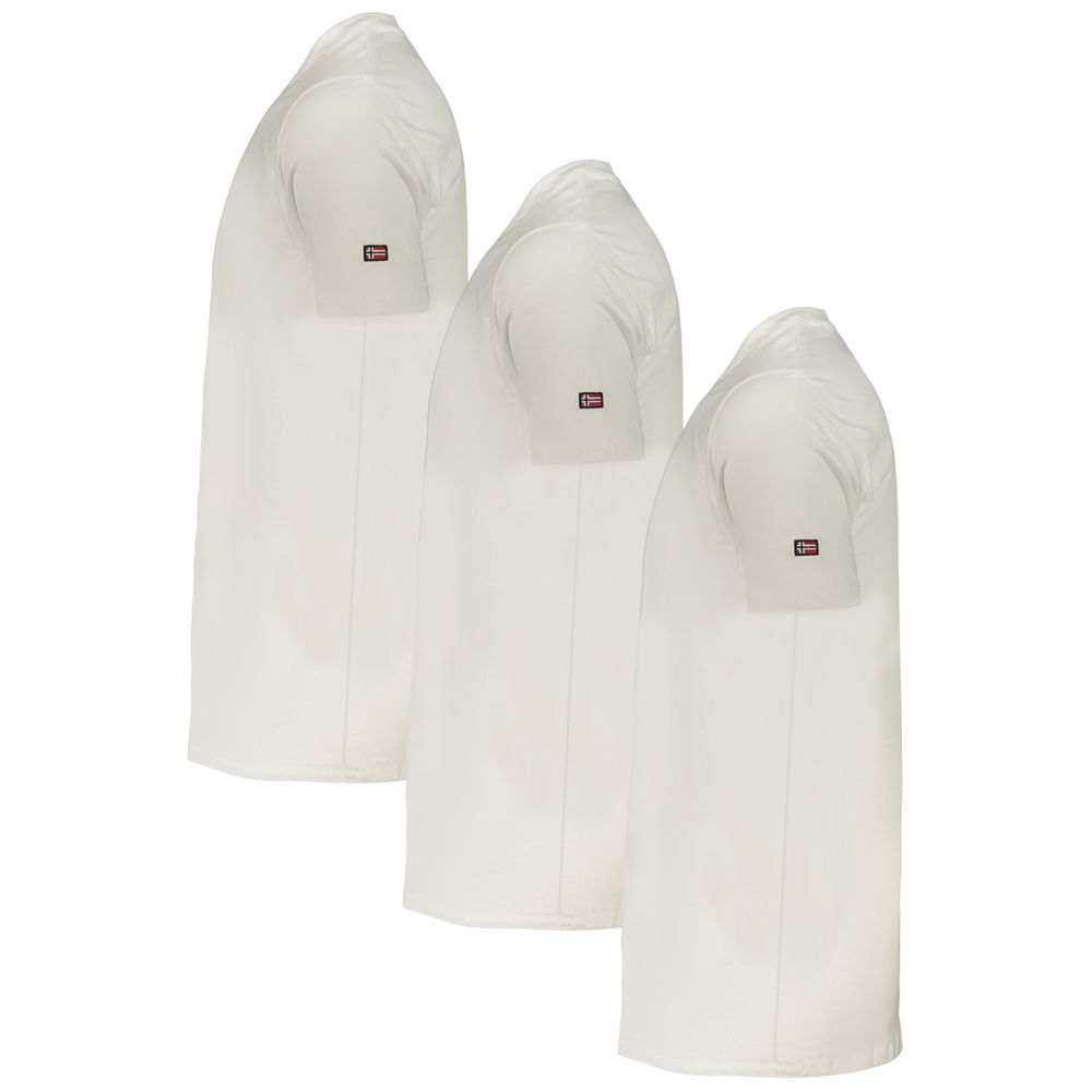 T-Shirt by Norway 1963 for men in cotton white features an on trend silhouette, perfectly showcasing a on trend and crew neckline for an elevated aesthetic.