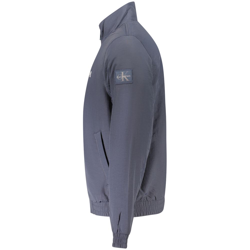 Overcoat by Calvin Klein for men in plastic polyamide blue & signature features an satoral silhouette, showcasing a sophisticated and satoral pockets for a premium, timeless look.