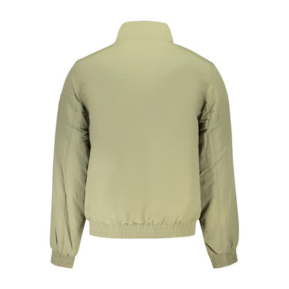 Overcoat by Calvin Klein for men in plastic polyamide green & signature presents a luxurious silhouette, showcasing a luxurious and sophisticated pockets for a premium, luxurious look.