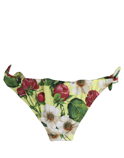 Dolce & Gabbana Women's Nylon Bikini - Yellow Floral Signature Print
