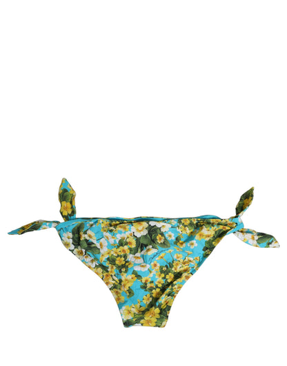 Dolce & Gabbana Women's Stretch Nylon Bikini - Blue Floral Signature Print