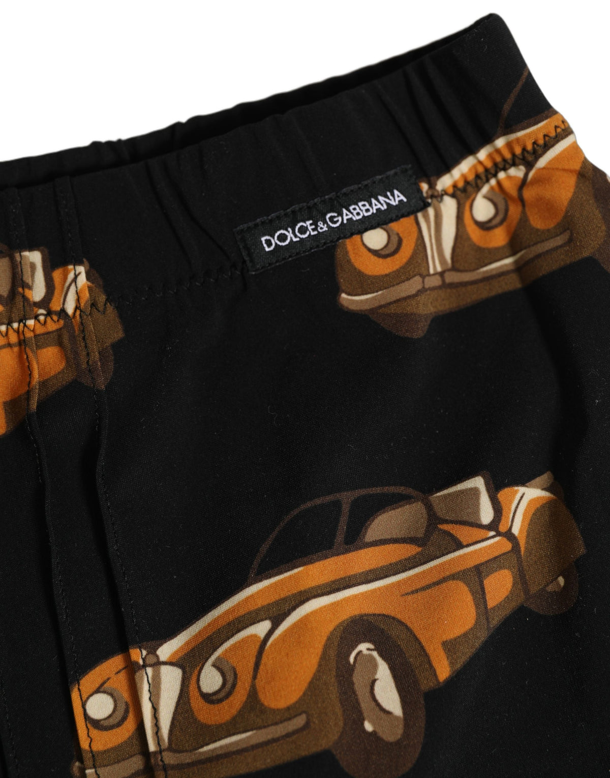 Dolce & Gabbana Men's Fabric Swim Shorts - Black Signature Print
