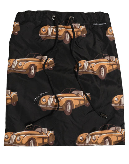 Dolce & Gabbana Men's Fabric Swim Shorts - Black Signature Print