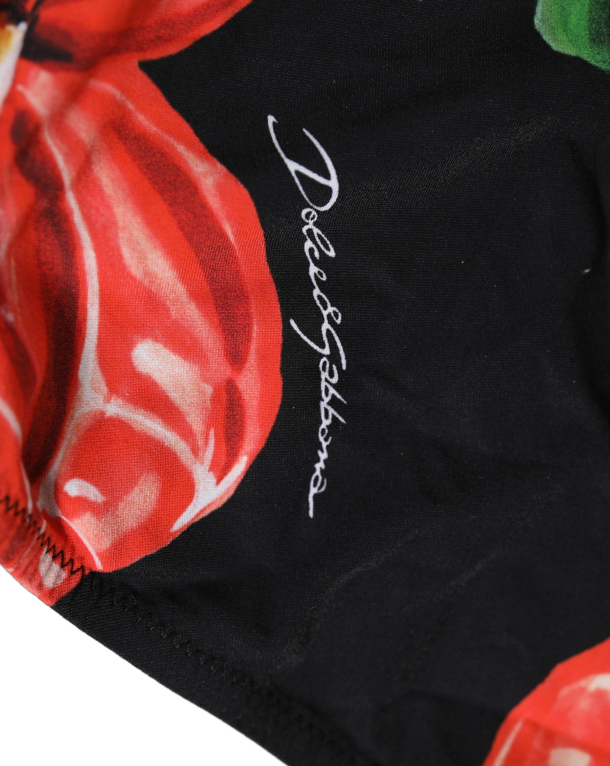 Dolce & Gabbana Women's Stretch Nylon Bikini - Black Floral Signature Print