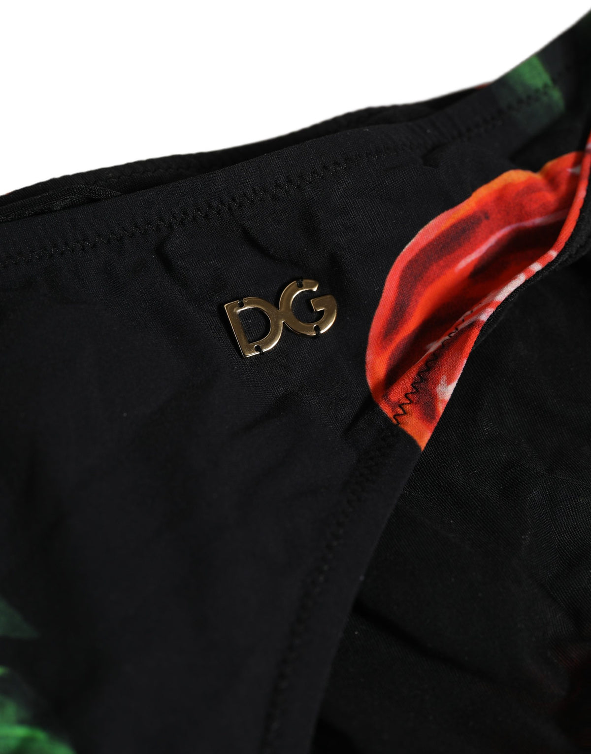 Dolce & Gabbana Women's Stretch Nylon Bikini - Black Floral Signature Print