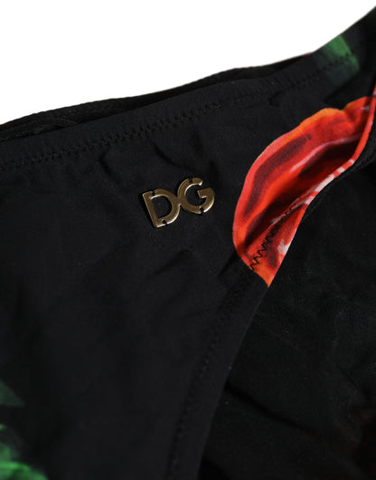 Dolce & Gabbana Women's Stretch Nylon Bikini - Black Floral Signature Print