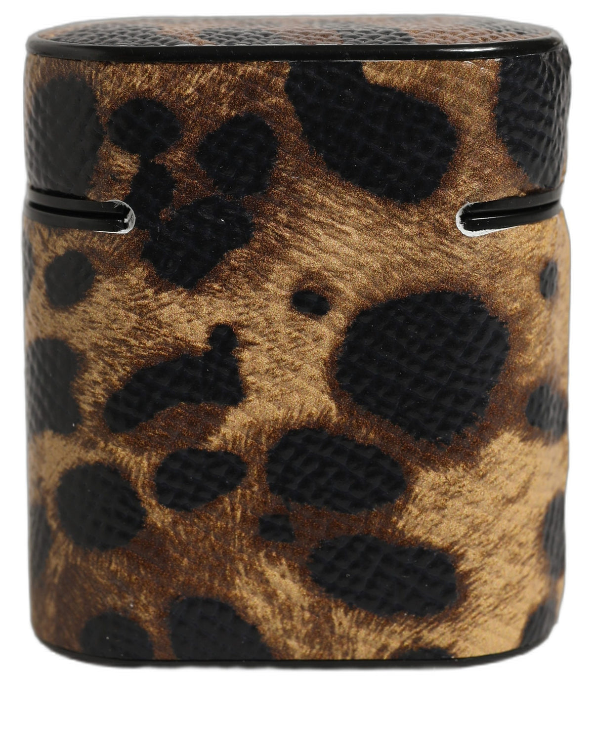 Dolce & Gabbana Polyurethane & Calf Leather Earbuds Carrying Case - Brown Signature