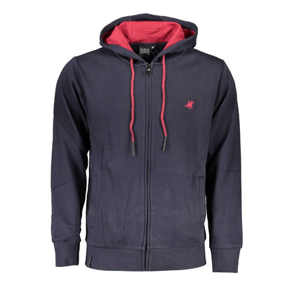 Hooded Sweatshirt Hoodie by U.S. Grand Polo for men in cotton polyester blue features a authentic silhouette, showcasing a sophisticated hooded neckline and authentic detail for a refined finish.