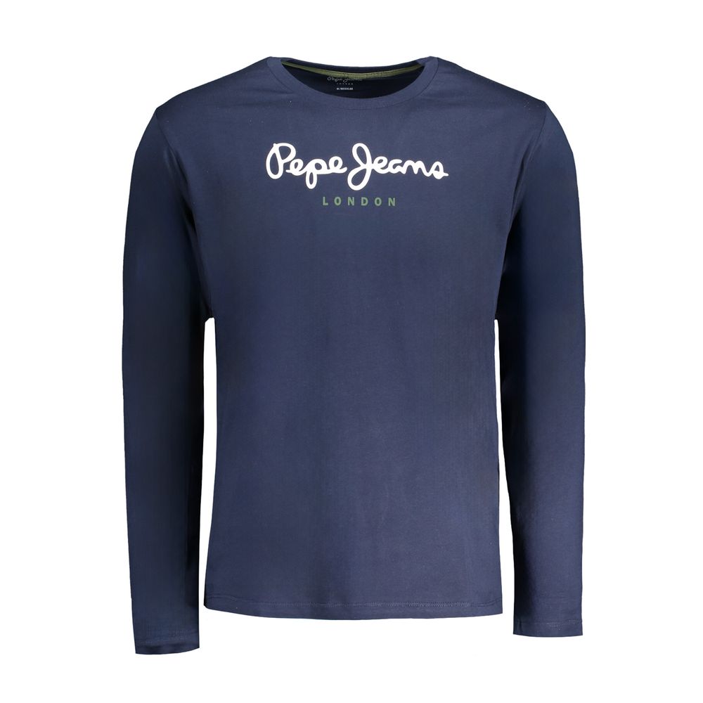 T-Shirt by Pepe Jeans for men in cotton black, blue & print features a plush silhouette, showcasing a sophisticated and for a truly plush finish.