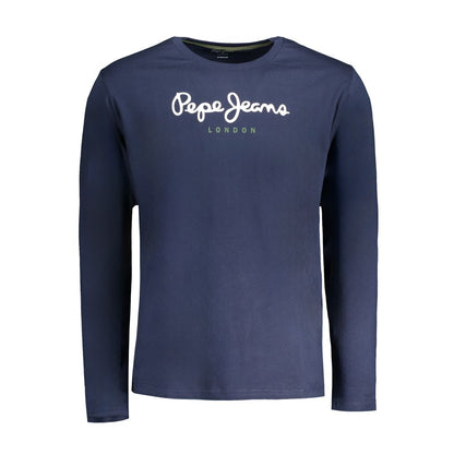 T-Shirt by Pepe Jeans for men in cotton black, blue & print features a plush silhouette, showcasing a sophisticated and for a truly plush finish.