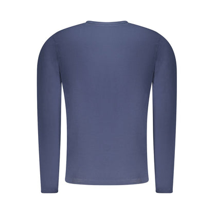 T-Shirt by Pepe Jeans for men in stretch cotton blue & print features a plush silhouette, showcasing a sophisticated crew neckline and for a truly plush finish.