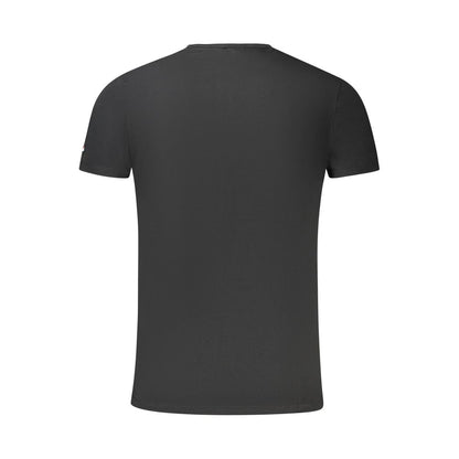 T-Shirt by Pepe Jeans for men in stretch cotton black & print showcases a fashionable silhouette, elegantly detailed with a fashionable and crew neckline for a sophisticated, high-fashion look.