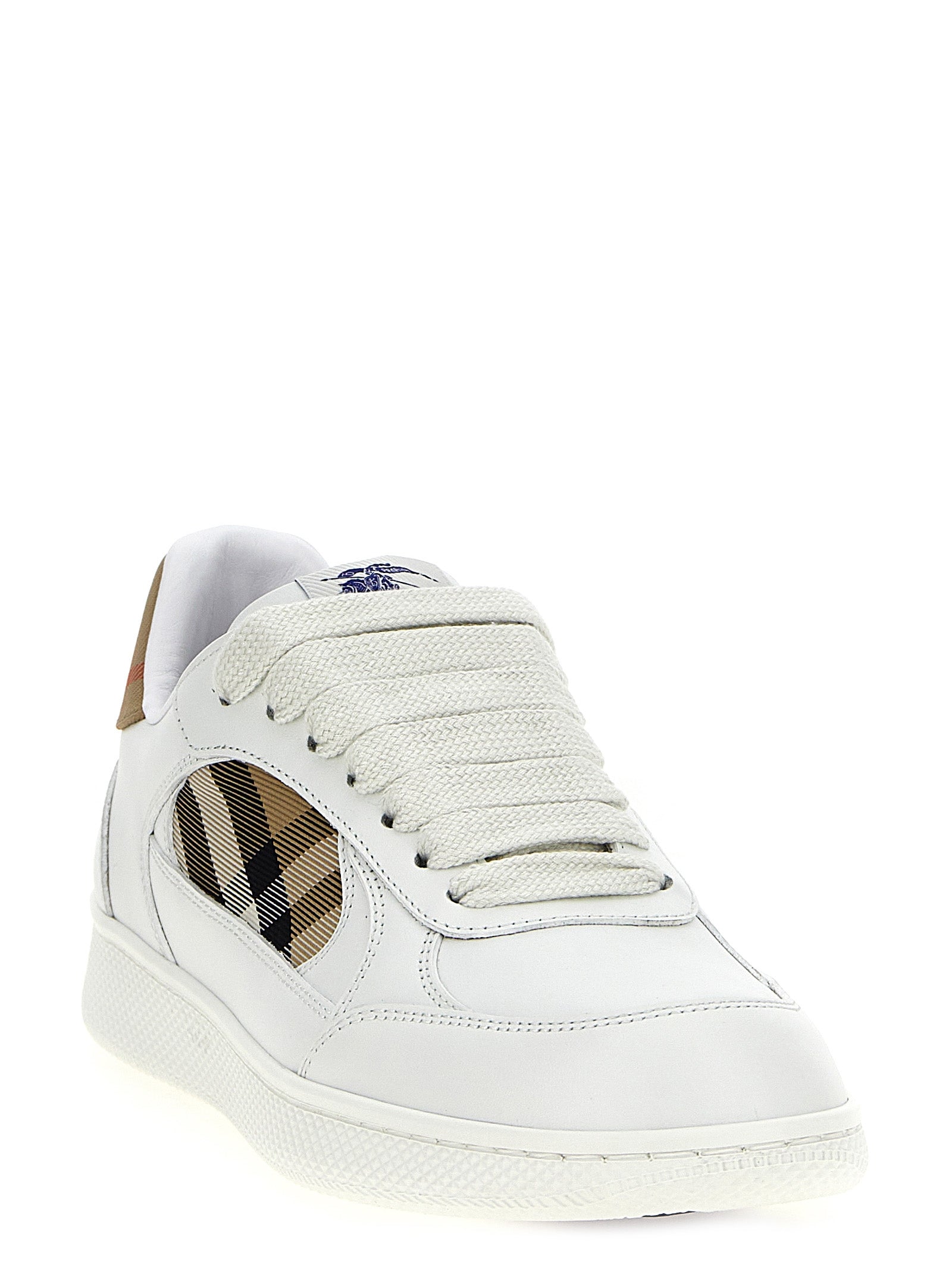 Sneakers by Burberry for women in polyamide polyurethane cotton twill beige & print features an timeless silhouette from the Women's Low Top Polyamide Polyurethane Cotton Twill Sneakers collection, showcasing a signature low-top style with an timeless finish.
