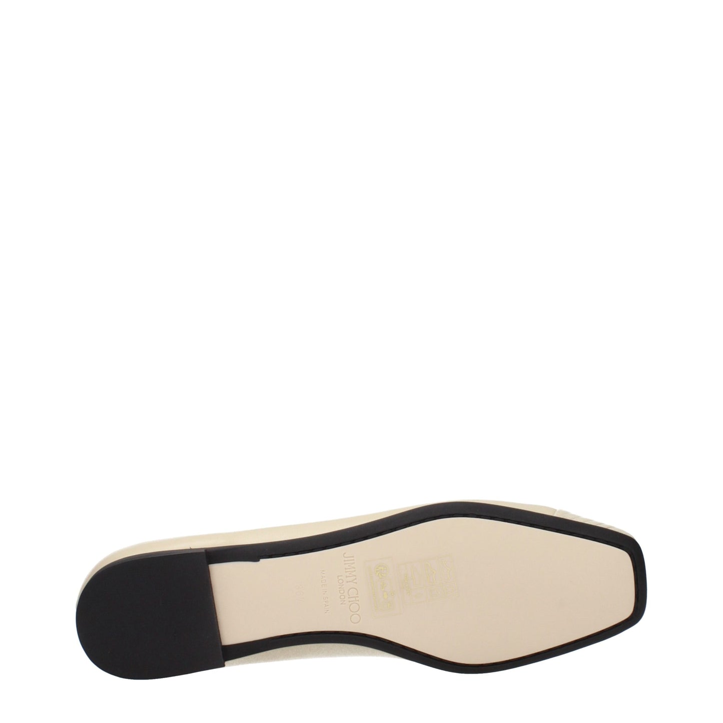 Ballet Flat Shoes by Jimmy Choo for women in leather beige presents a impeccable silhouette as Women's Leather Ballet Flat Shoes, artfully designed with a and a impeccable for a refined, upscale finish.