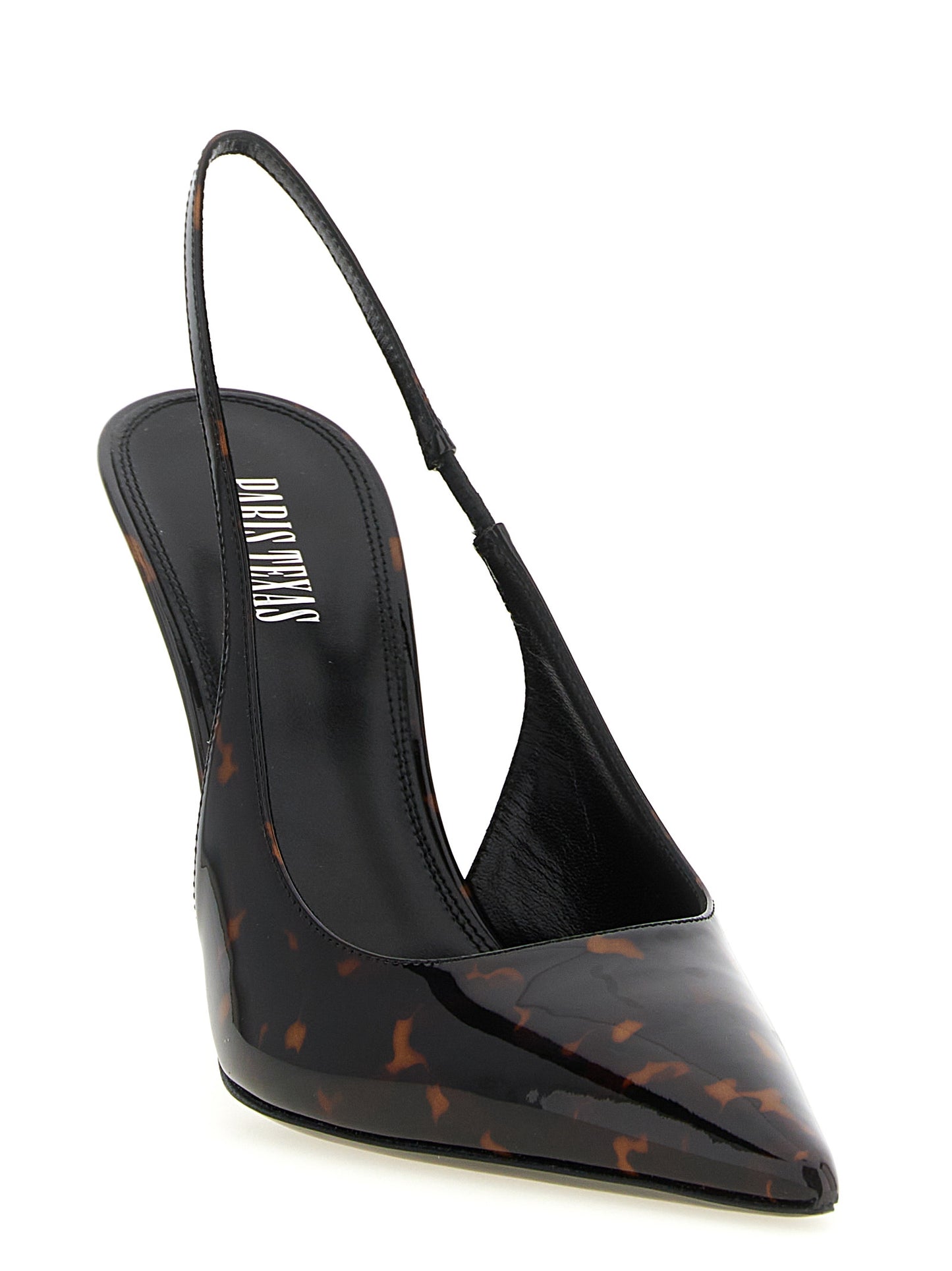 High-Heel Stiletto Slingback Pumps Heels by Paris Texas for women in calfskin leather black & multicolor showcases a exquisite silhouette, perfectly accentuating Lidia Women's Calfskin Leather High-Heel Stiletto Slingback Pumps Heels with a exquisite stiletto high-heel and exquisite pointed toe style.