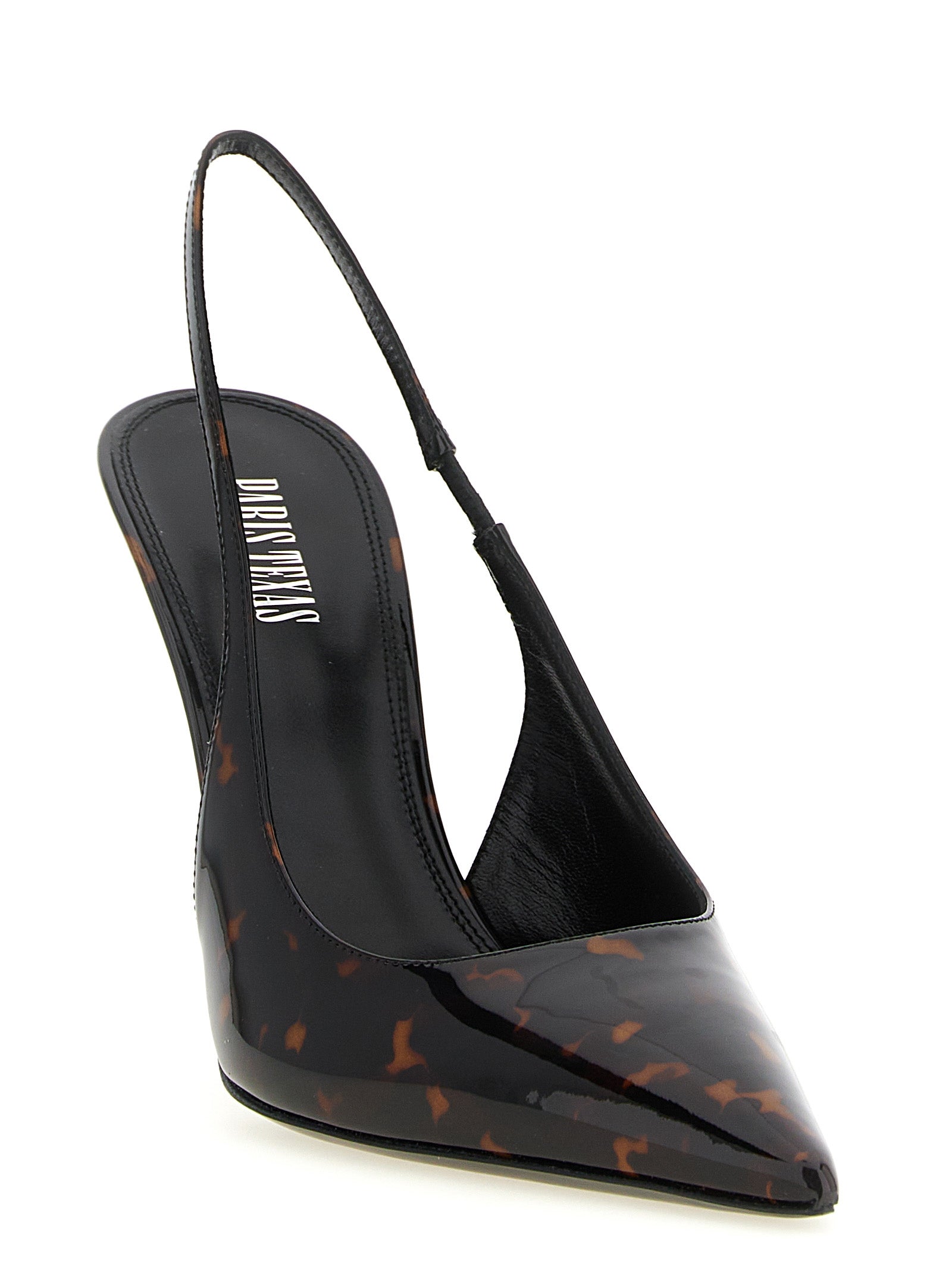 High-Heel Stiletto Slingback Pumps Heels by Paris Texas for women in calfskin leather black & multicolor showcases a exquisite silhouette, perfectly accentuating Lidia Women's Calfskin Leather High-Heel Stiletto Slingback Pumps Heels with a exquisite stiletto high-heel and exquisite pointed toe style.