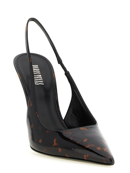 High-Heel Stiletto Slingback Pumps Heels by Paris Texas for women in calfskin leather black & multicolor showcases a exquisite silhouette, perfectly accentuating Lidia Women's Calfskin Leather High-Heel Stiletto Slingback Pumps Heels with a exquisite stiletto high-heel and exquisite pointed toe style.