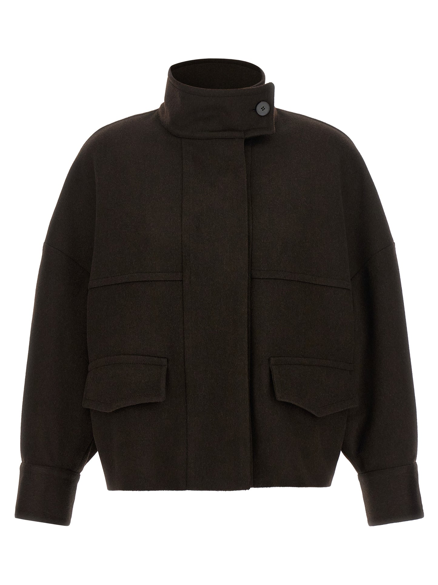 Alberto Biani Women's Wool Bomber Jacket - Brown