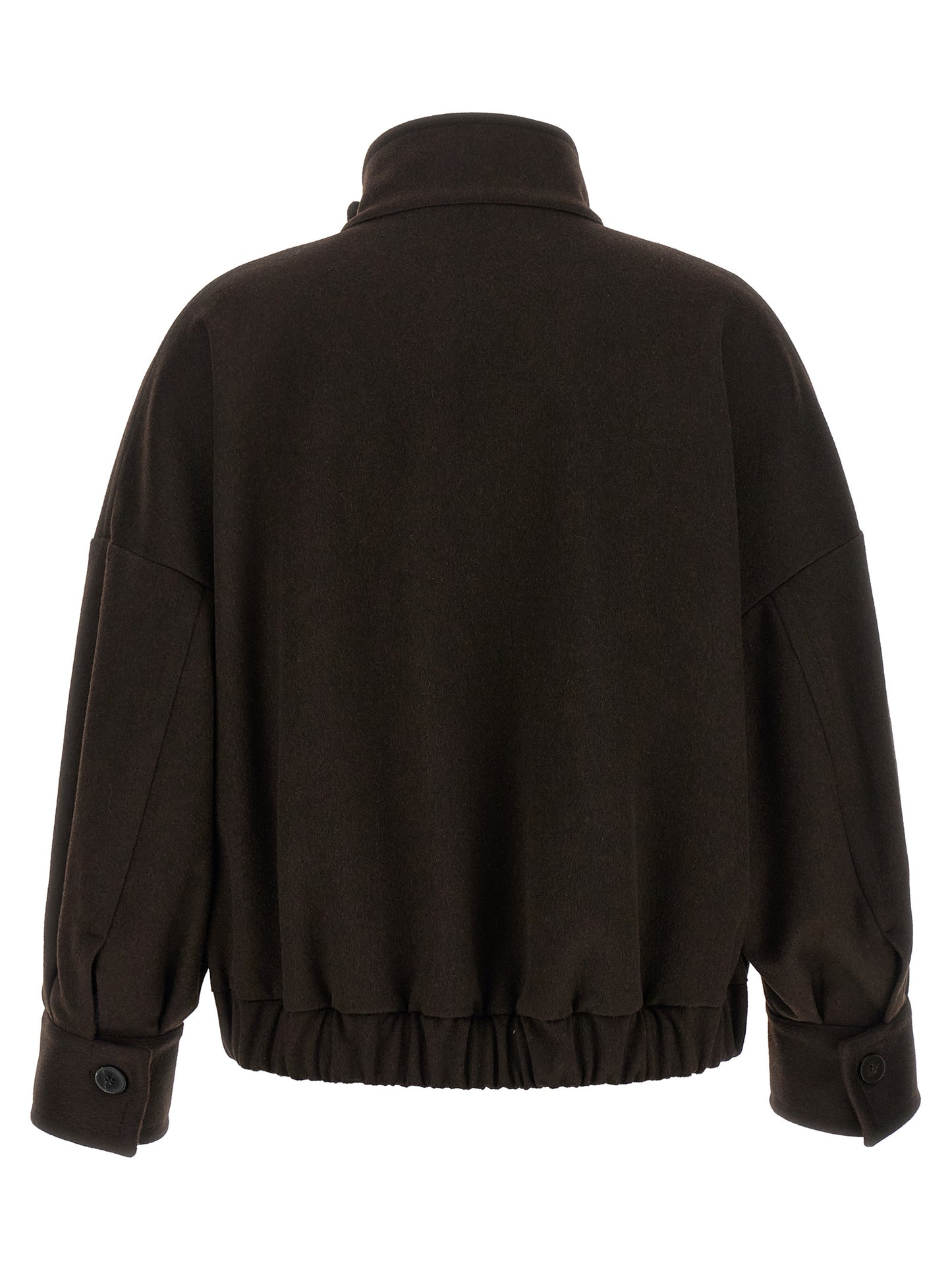 Alberto Biani Women's Wool Bomber Jacket - Brown