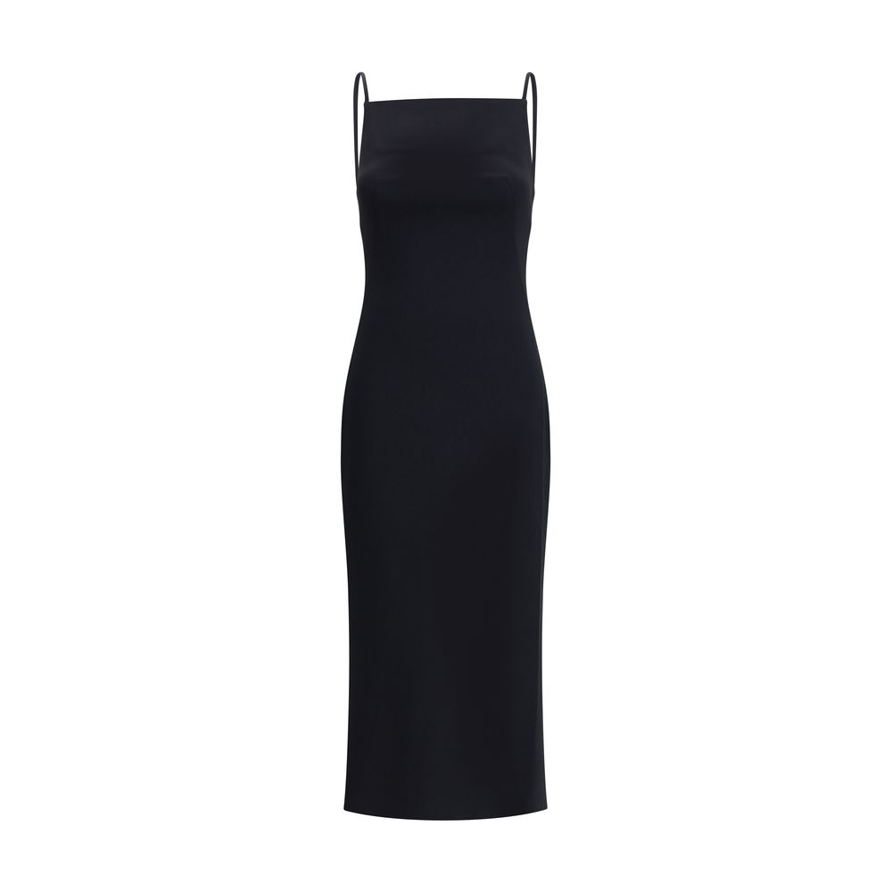 Dress by Givenchy for women in viscose crepe black features an cute silhouette, detailed with a long-sleeve and square neckline that elegantly flows into a cute midi.