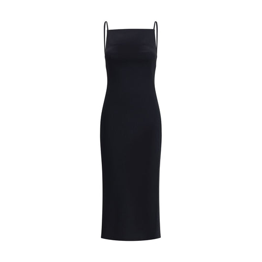 Dress by Givenchy for women in viscose crepe black features an cute silhouette, detailed with a long-sleeve and square neckline that elegantly flows into a cute midi.