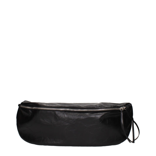 Backpack by Jil Sander for men in leather black showcases an architectural Leather Backpack design, featuring a secure , ample , and architectural backpack-strap & adjustable-strap for a sophisticated look.