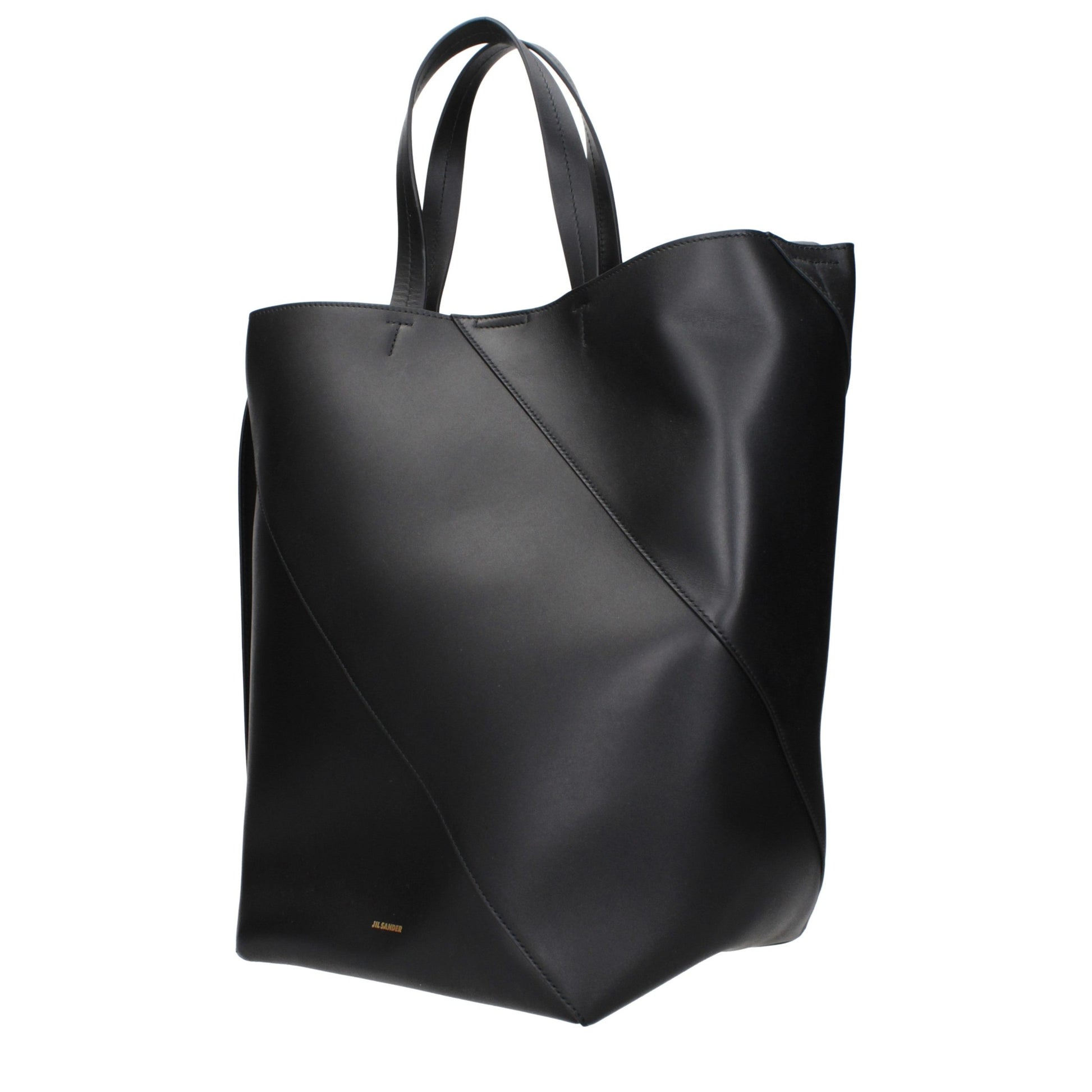 Crossbody Handbag by Jil Sander for women in leather black features a transformative elegance silhouette, showcasing a secure , organized , and versatile crossbody-strap & adjustable-strap for a transformative elegance look.