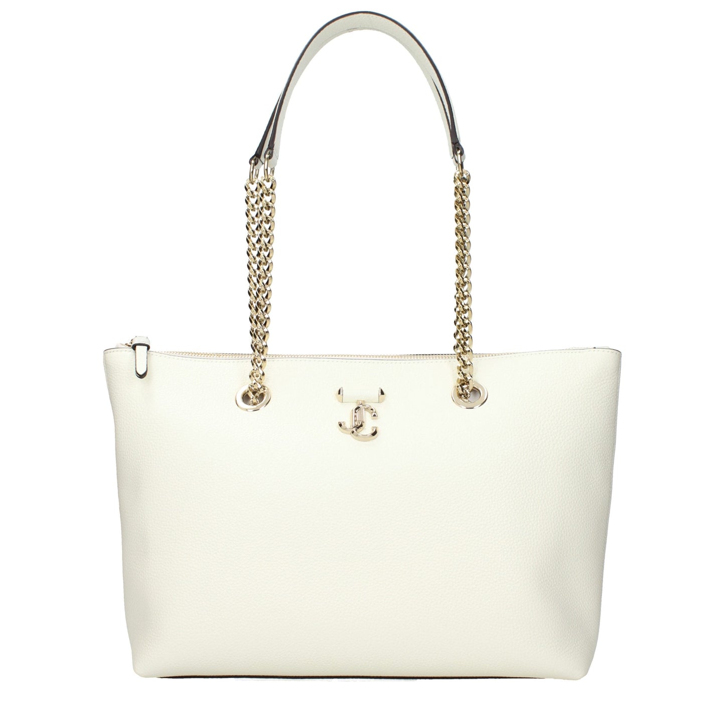 Shoulder Bag by Jimmy Choo for women in leather white showcases a enviable silhouette, artfully detailed with a secure , organized , and versatile shoulder-strap for a enviable look.
