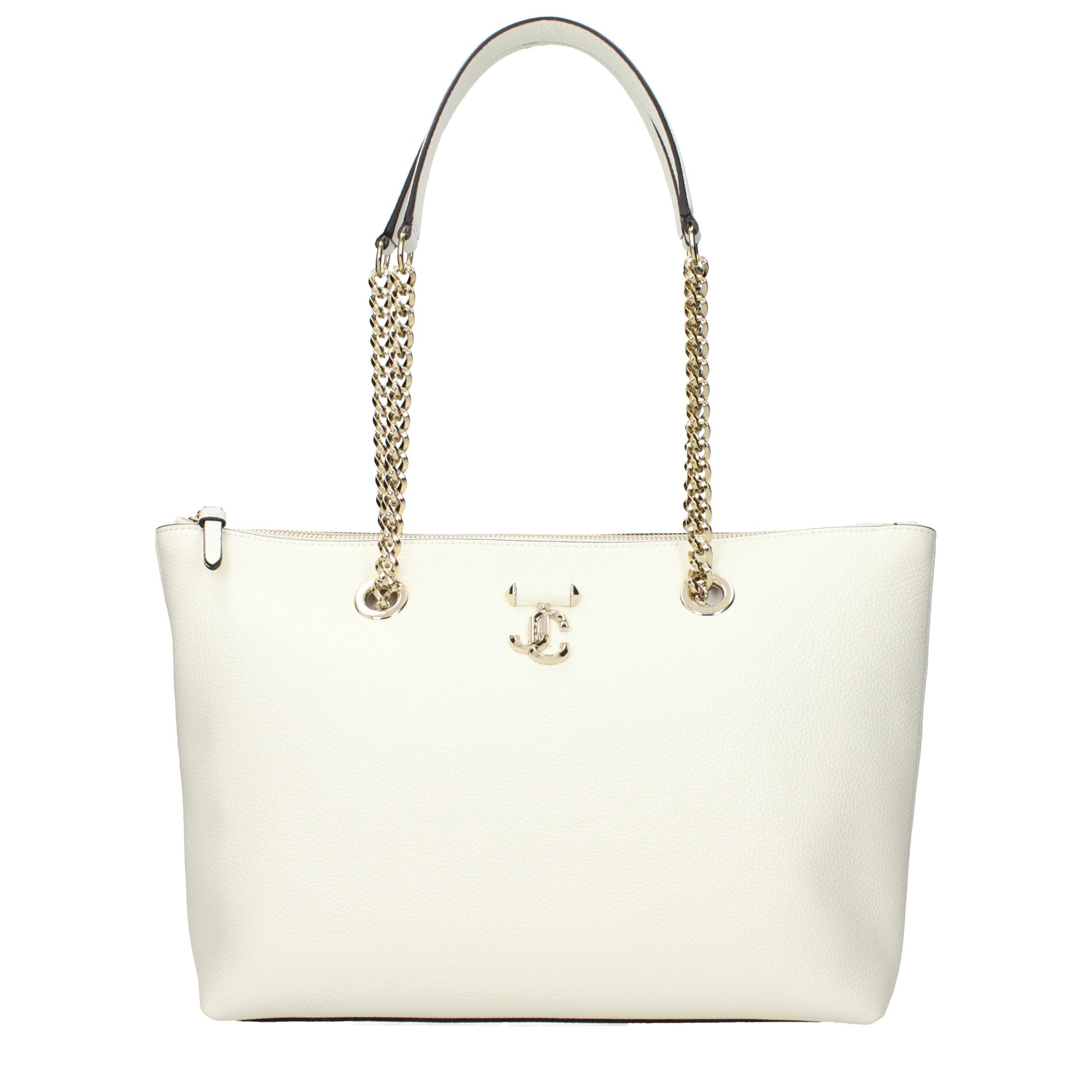 Shoulder Bag by Jimmy Choo for women in leather white showcases a enviable silhouette, artfully detailed with a secure , organized , and versatile shoulder-strap for a enviable look.